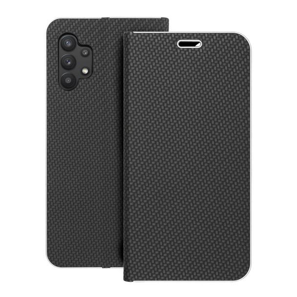 Etui z klapką na Samsung A32 5G Luna Book Carbon czarne