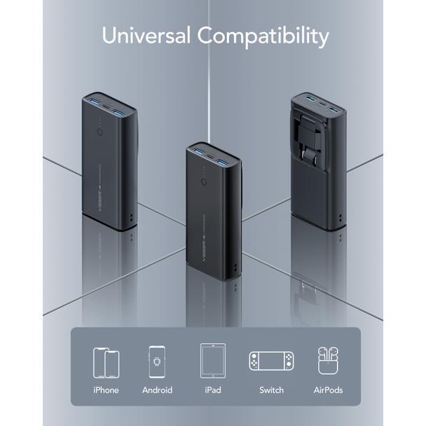 Powerbank Veger ACE100 (W1146) PD QC3.0 20W 10000 mAh czarny