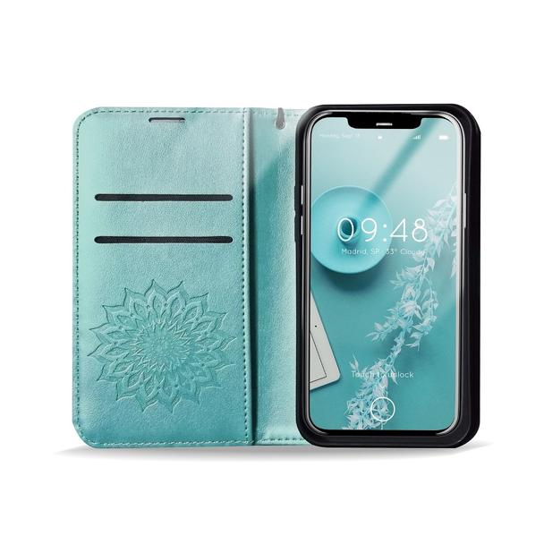Etui z klapką na Samsung S21 Mezzo Book mandala zielone
