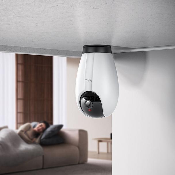 Kamera wewnętrzna Hoco 3MP Full HD Wi-Fi D6 biała