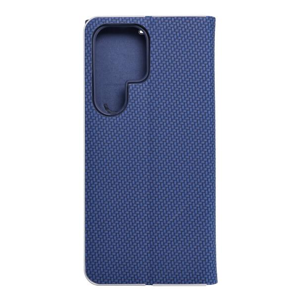 Etui z klapką na Samsung S23 ULTRA Luna Book Carbon niebieskie
