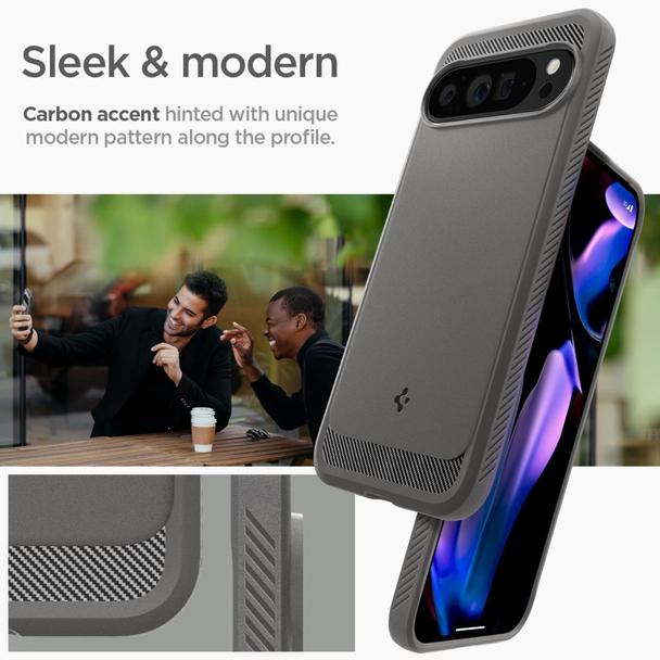 SPIGEN futerał RUGGED ARMOR do GOOGLE Pixel 9 Pro XL marble grey