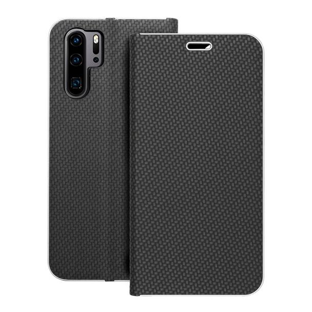 Etui z klapką na Huawei P30 PRO Luna Book Carbon czarne