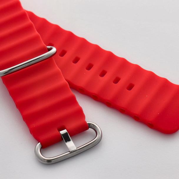 Pasek do zegarka 22 mm Titmo Strap S2 silicone czerwony
