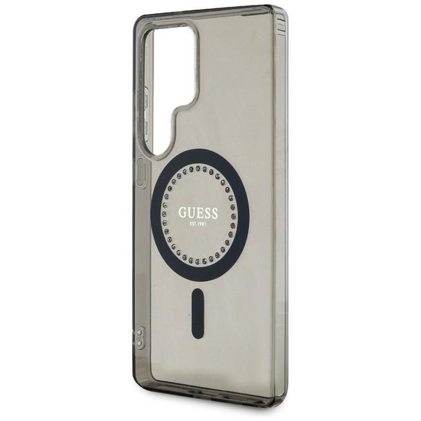 GUESS futerał do SAMSUNG S25 Ultra GUHMS25LPFTDTEK (Magnetic IML Rhinestones) czarny