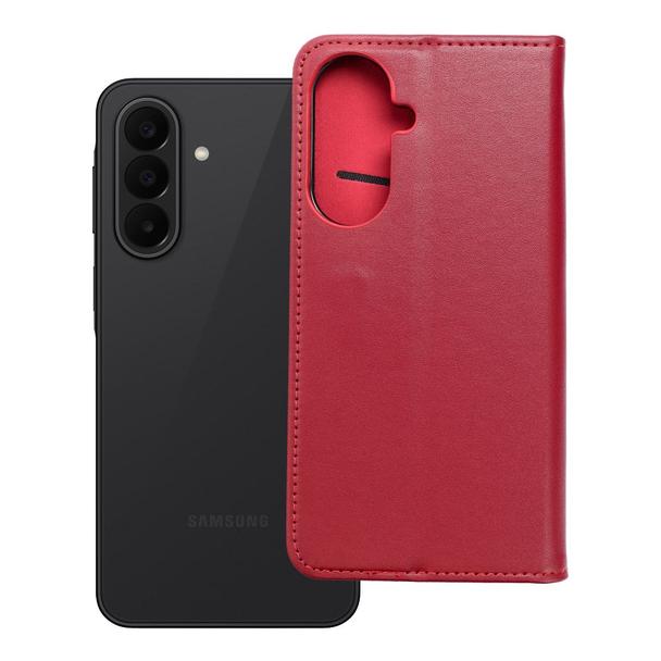 Etui z klapką na Samsung A27 Smart Pro Book skórzane bordowe
