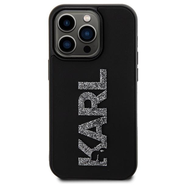 KARL LAGERFELD futerał do IPHONE 15 Pro Max KLHCP15X3DMBKCK (3D Logo Glitter) czarny