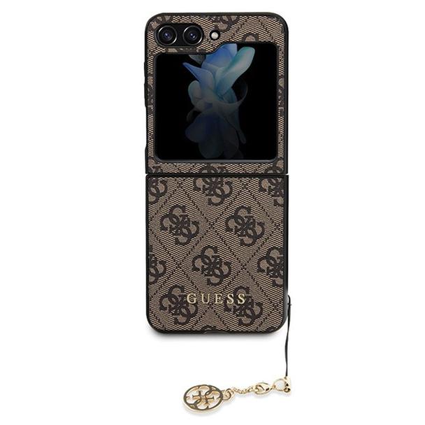 GUESS futerał do SAMSUNG Z FLIP 5 GUHCZF5GF4GBR (4G Charm) brązowy