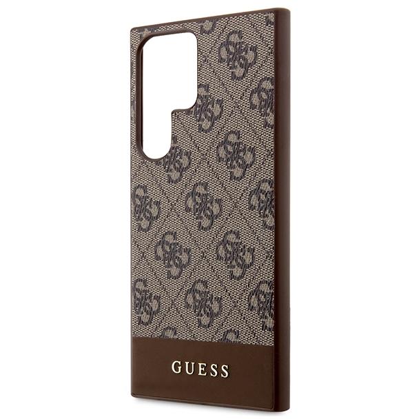 GUESS futerał do SAMSUNG S24 Ultra GUHCS24LG4GLBR (4G Bottom Stripe) brązowy