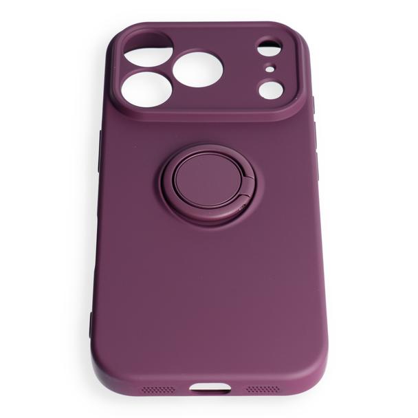 Etui na iPhone 18 Pro / 17 Pro Silicone Ring dark cherry