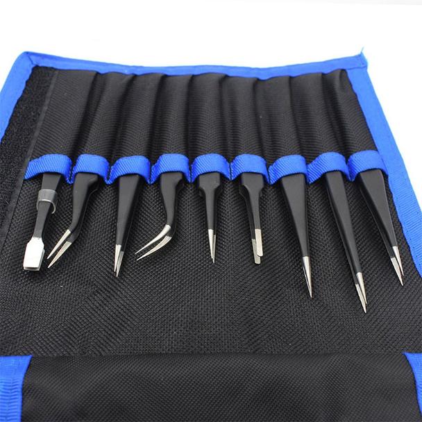 UF-TOOLS - Zestaw pincet ESD-9 (9szt.)