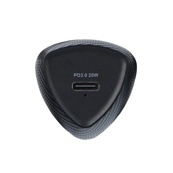 Ładowarka samochodowa Forcell F-Energy Carbon USB C QC3.0 PD 3A 20W + kabel USB C do USB C CC50-1C czarna