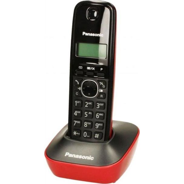Telefon bezprzewodowy PANASONIC KX-TG1611SPR czerwony