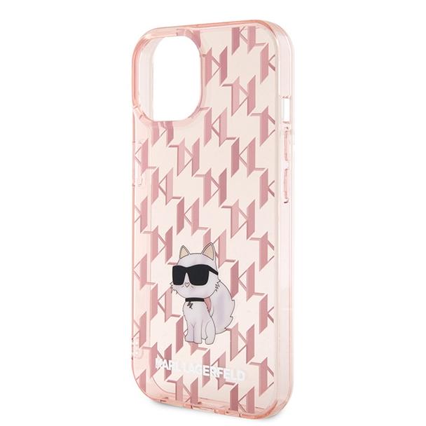 KARL LAGERFELD futerał do IPHONE 15 KLHCP15SHNCMKLP (Monogram) różowy