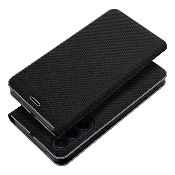 Etui z klapką na Samsung S10 PLUS Luna Book Carbon czarne