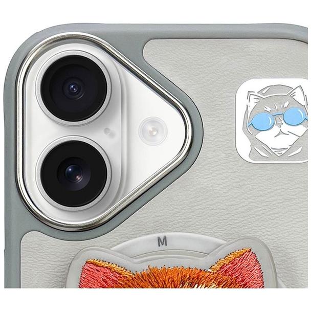NIMMY futerał GLASSES COOL CAT kompatybilny z MagSafe do IPHONE 16 szary