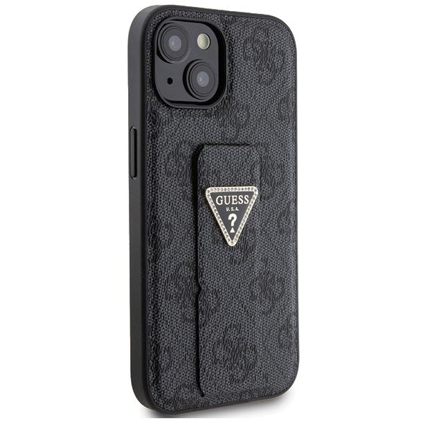GUESS futerał do IPHONE 13 / 14 / 15 GUHCP15SPGS4TDK (Grip Stand 4G Triangle Strass) czarny