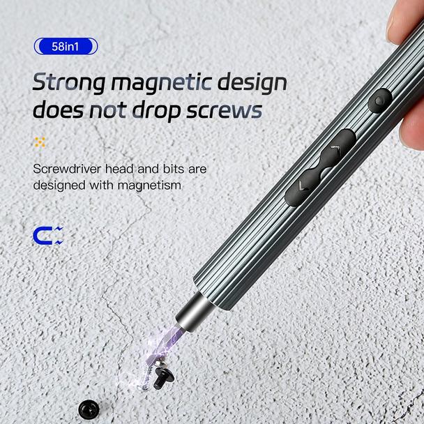 UF-TOOLS - Wkrętak elektryczny N20 z wymiennymi bitami i magnetyzerem 58w1