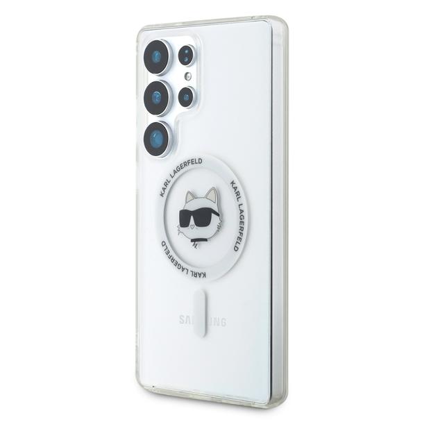 KARL LAGERFELD futerał do SAMSUNG S25 Ultra KLHMS25LHLSCHH (Magnetic IML Metal Choupette Head) biały