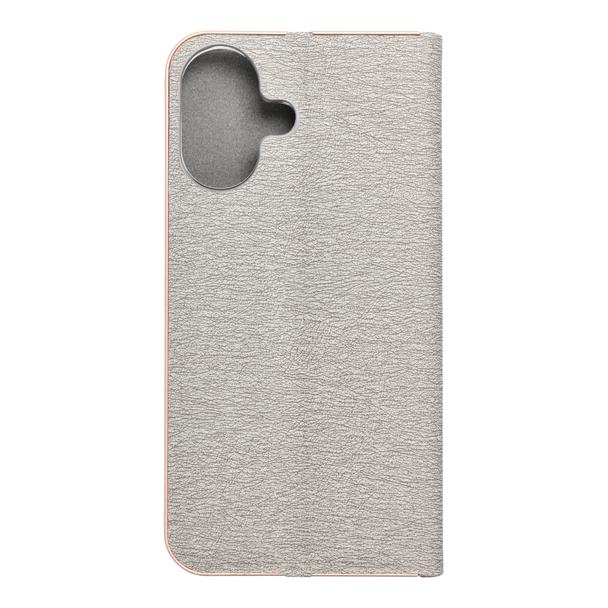 Etui z klapką na iPhone 17 Luna Book Gold srebrne