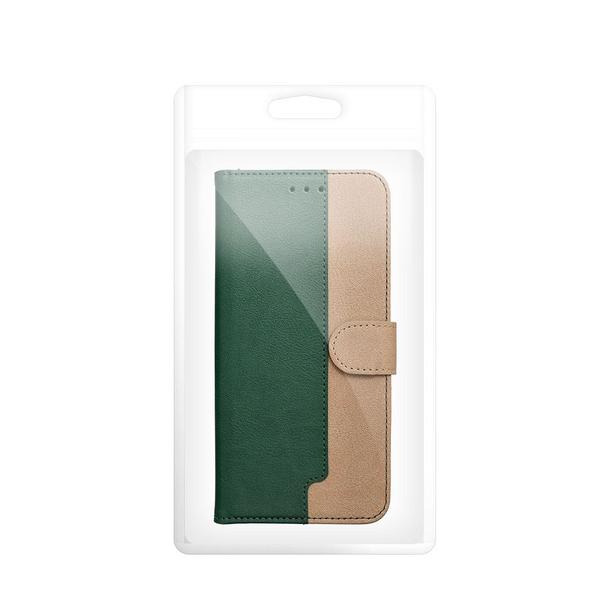Etui z klapką na Motorola G17 POWER Split Book zielono-złote