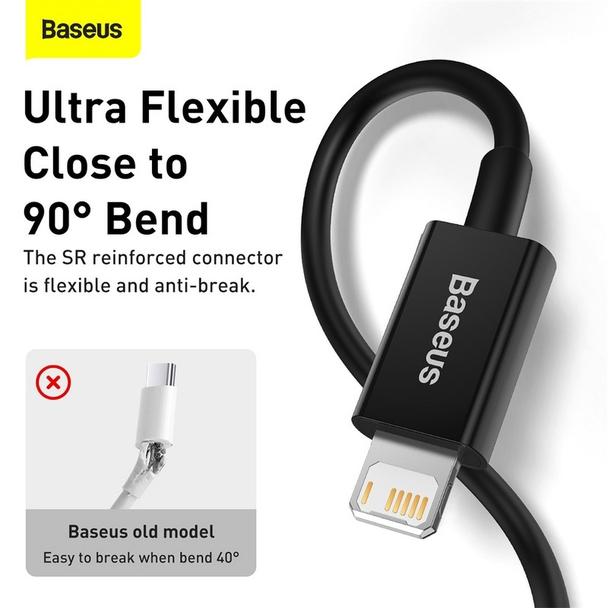 BASEUS kabel USB A do Lightning 2,4A Superior CALYS-C01 2 m czarny