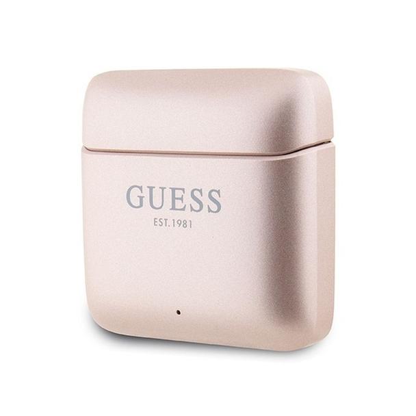 GUESS słuchawki bezprzewodowe bluetooth TWS + stacja dokująca GUTWSSU20ALEGP (Printed Logo) złoty róż
