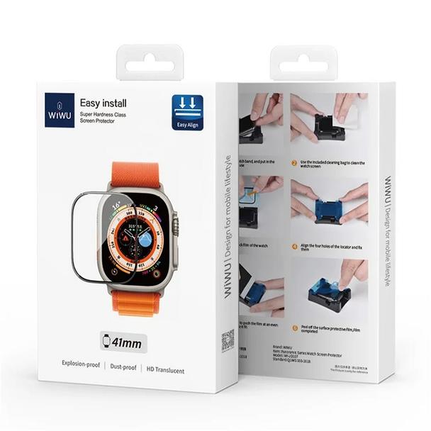Wiwu - Szkło hartowane z aplikatorem Easy Install do Apple Watch 42mm