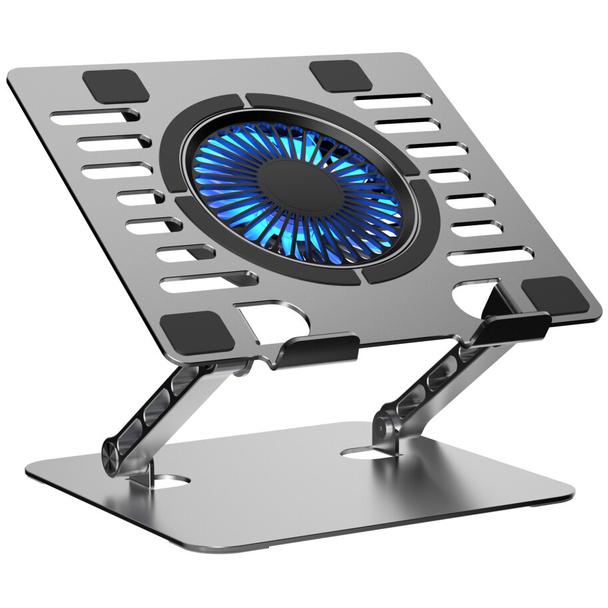 Podstawka chłodząca pod laptop regulowana ART P12 1 x USB A LED aluminiowa
