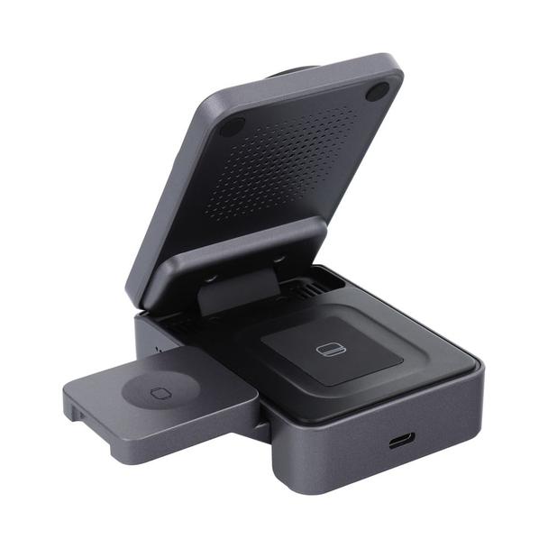 Ładowarka indukcyjna Forcell F-Energy 3w1 Flex Pro Qi2 zgodna z MagSafe (F-05) srebrna