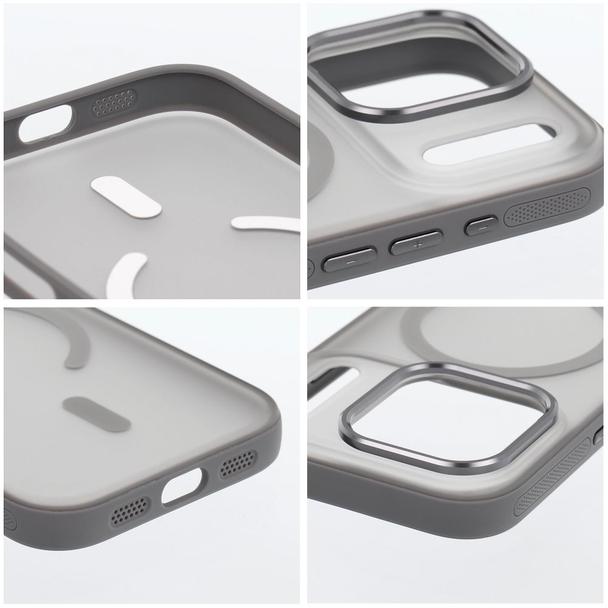 Etui na iPhone 18 Pro / 17 Pro Flexline Mag Cover zgodne z MagSafe szare
