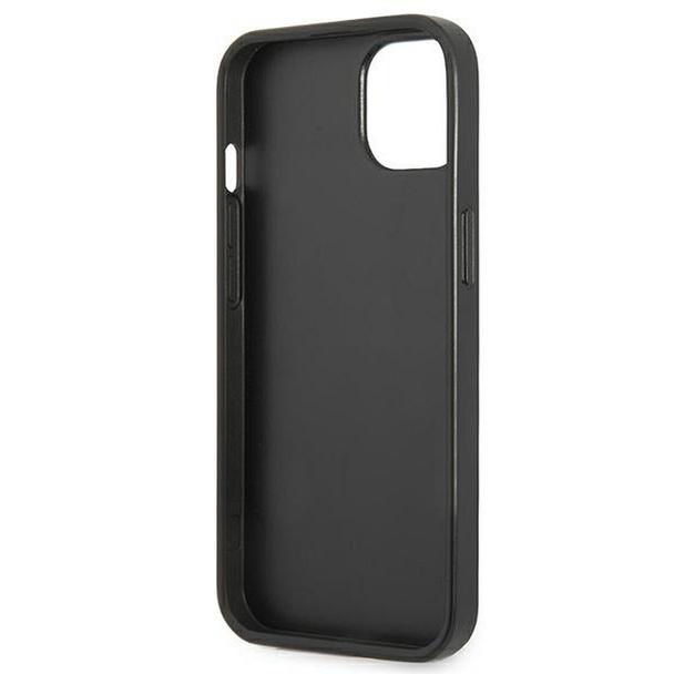 GUESS futerał do IPHONE 13 Mini GUHCP13SPSATPK (Saffiano Double Card Triangle) czarny