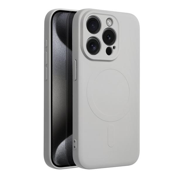 Futerał do iPhone 15 PRO Silicone Mag Cover zgodny z MagSafe tytanowy