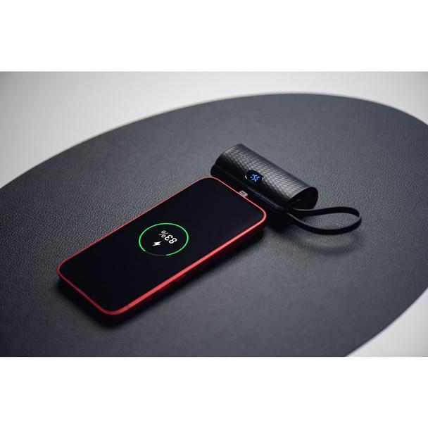 Powerbank Forcell F-Energy Power Plug F5K3 PD 20W 5000 mAh z wbudowanym złączem Lightning czarny
