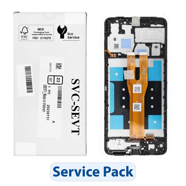 ServicePack Wyświetlacz LCD do SAMSUNG A06 A065 GH81-26440A Black