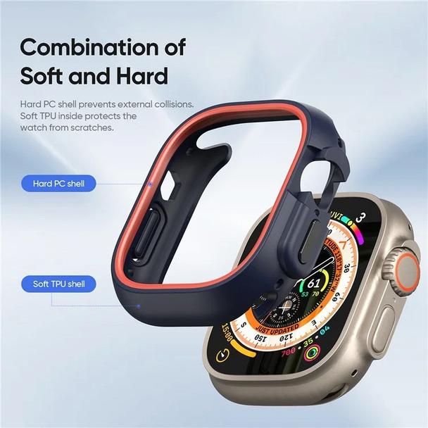 DUX DUCIS futerał BAMO do Apple Watch Ultra / Ultra 2 49 mm czarno pomarańczowy
