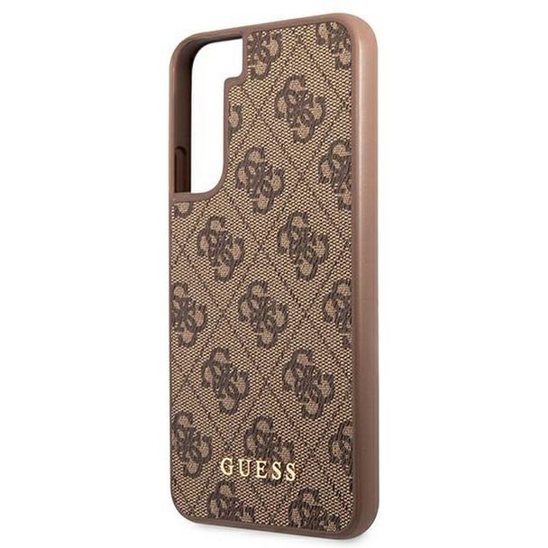 GUESS futerał do SAMSUNG S22 GUHCS22SG4GFBR (4G Metal Gold Logo) brązowy
