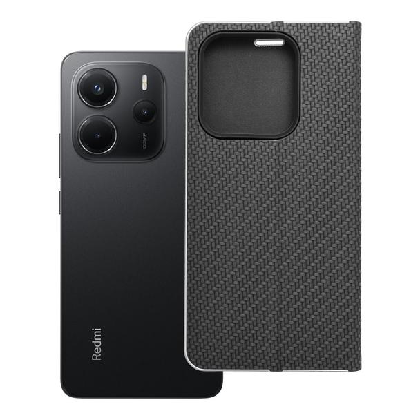 Etui z klapką na Xiaomi Redmi NOTE 14 5G Luna Book Carbon czarne