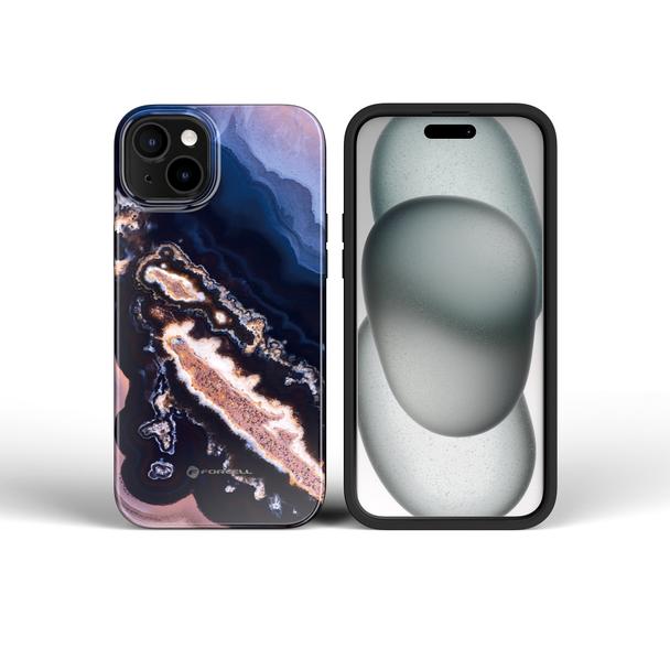 Etui na iPhone 16 PRO Forcell F-Protect Mirage zgodne z MagSafe Military Drop-Test gold island