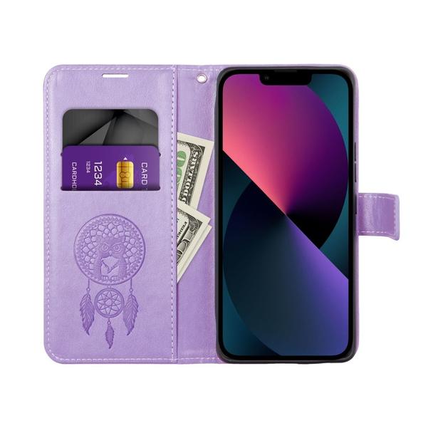 Etui z klapką na Samsung S26 FE Mezzo Book łapacz snów fioletowe