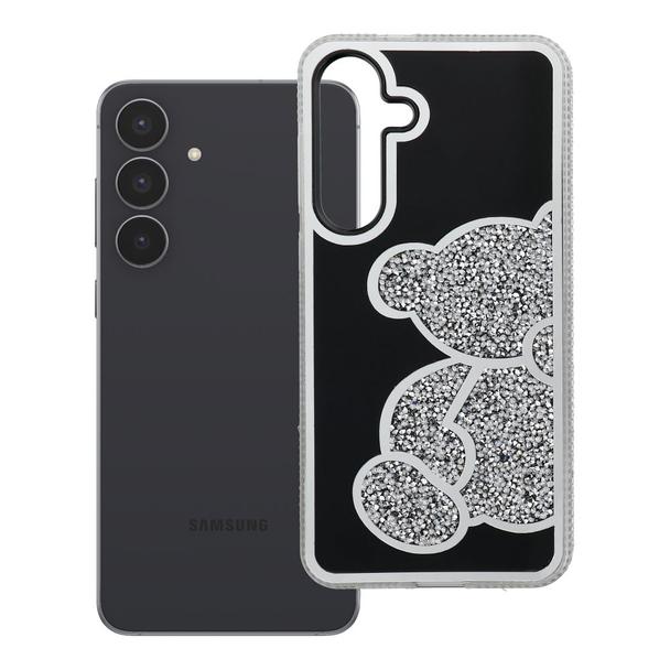 Etui na Samsung S25 FE Teddy Bear srebrne