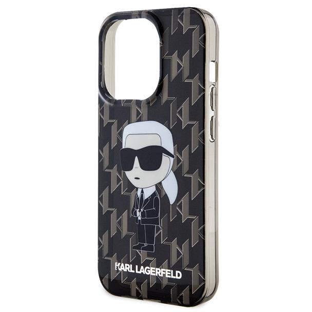 KARL LAGERFELD futerał do IPHONE 15 Pro KLHCP15LHNKMKLK (Ikonik Monogram) czarny