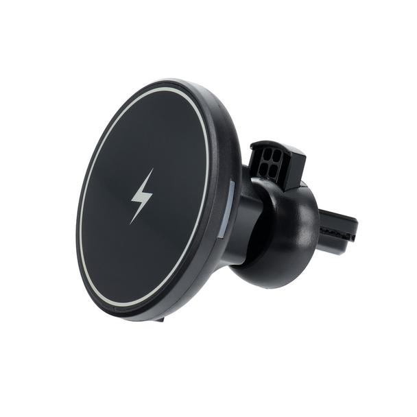 Uchwyt samochodowy magnetyczny do kratki z ładowaniem indukcyjnym kompatybilny z MagSafe 15W D7 czarny