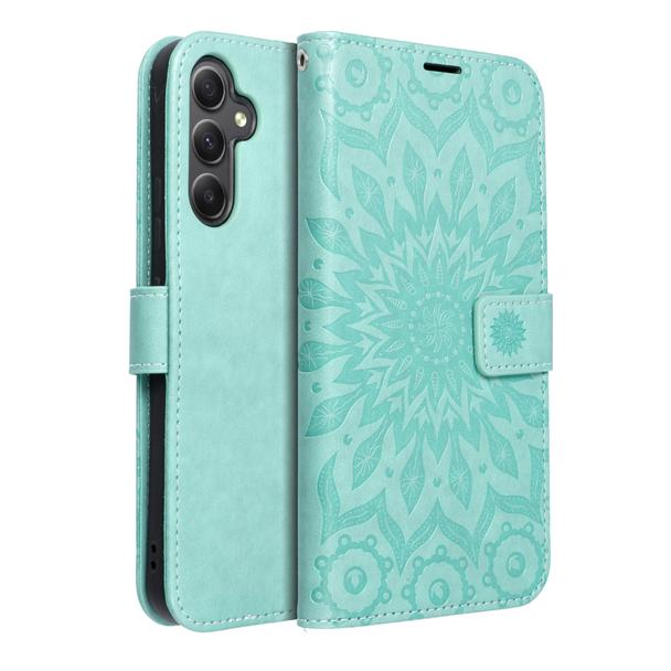 Etui z klapką na Samsung A34 5G Mezzo Book mandala zielone