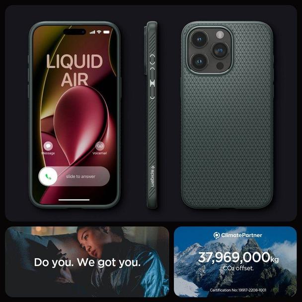 SPIGEN futerał LIQUID AIR do IPHONE 16 Pro Max abbys green
