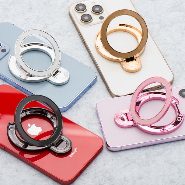 Stojak na telefon CIRCLE - naklejany - różowy