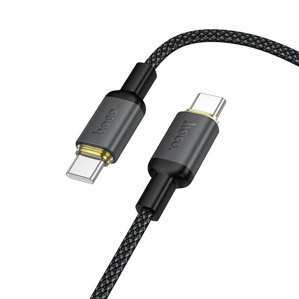Kabel USB C do USB C Hoco 3A 60W 1 m X128 Benefit czarny
