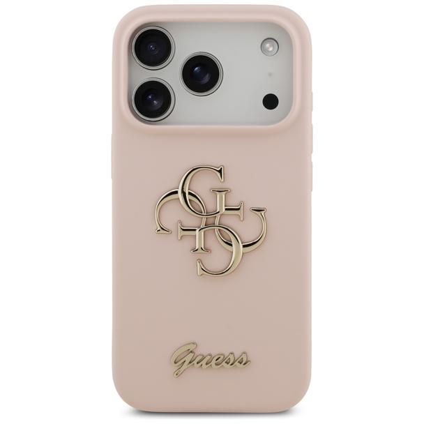 GUESS futerał do IPHONE 17 Pro GUHCP17LSC4GSMP (Silicone W/ Big 4G Script) różowy