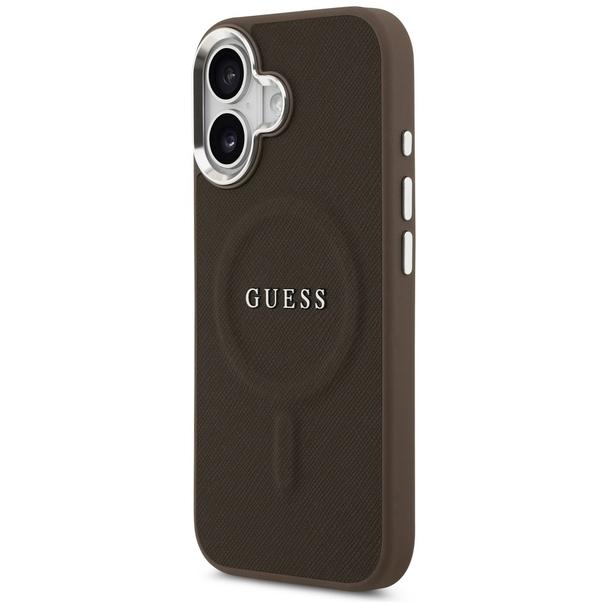 GUESS futerał do IPHONE 17 kompatybilny z MagSafe GUHMP17SPSAREGSW (PU W/ Classic Logo) brązowy