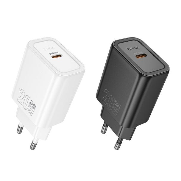 Ładowarka sieciowa do telefonu Hoco USB C QC PD 20W N60 czarna